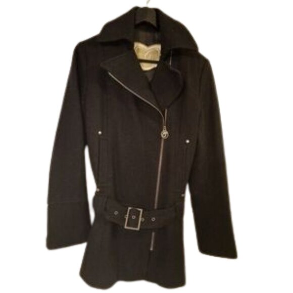 Groggy Wool Belted Coat Y2K– Chic Cold-Weather Classic Size Small - Picture 2 of 7